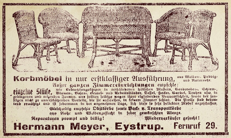 Anzeige Korbmacher Meyer von 1924