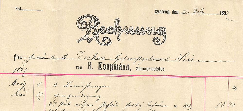 Zimmermeister H. Koopmann