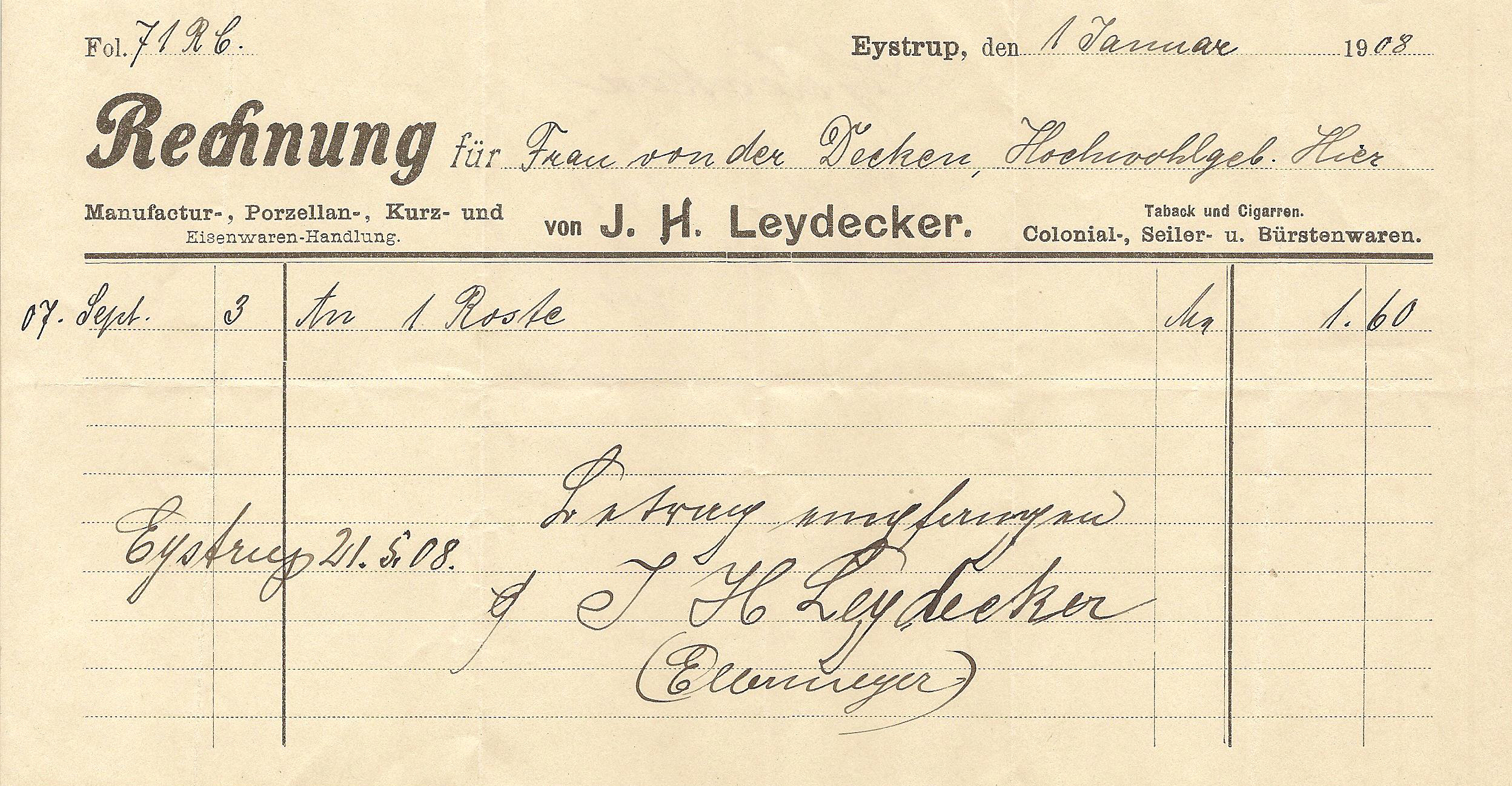 Eisenwarenhandlung J.H. Leydecker