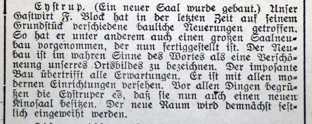 Hoyaer Wochenblatt vom 26.11.1938 