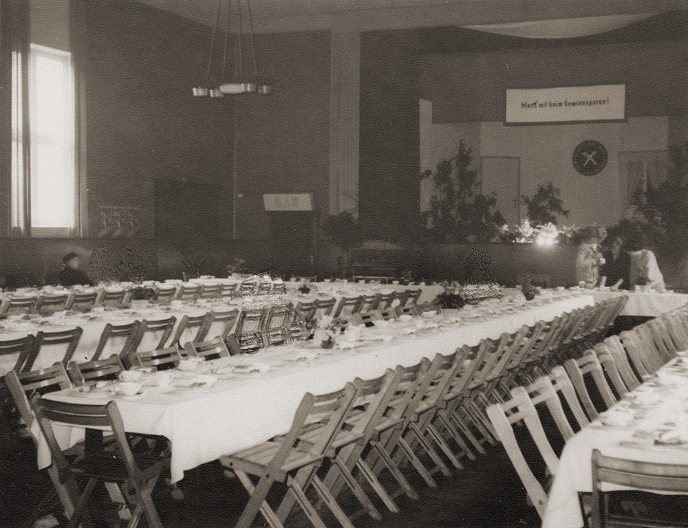 Großer Saal, der auch Anfang der 50er Jahre noch als Kinosaal genutzt wurde