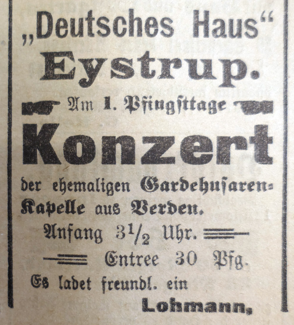 Hoyaer Wochenblatt vom 10.06.1905