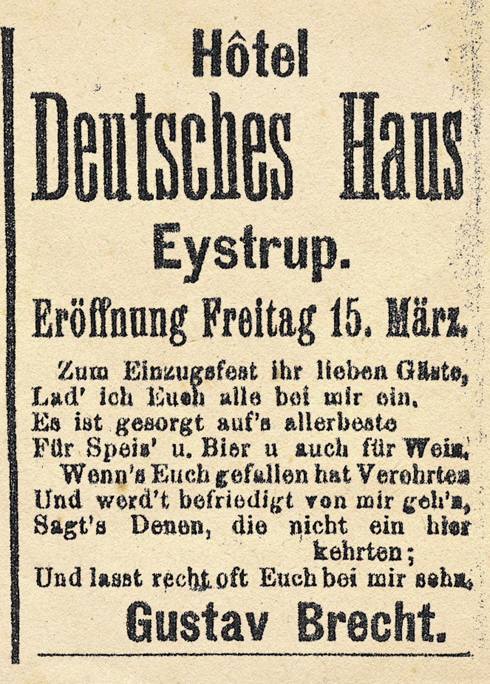Hoyaer Wochenblatt vom 15.03.1907