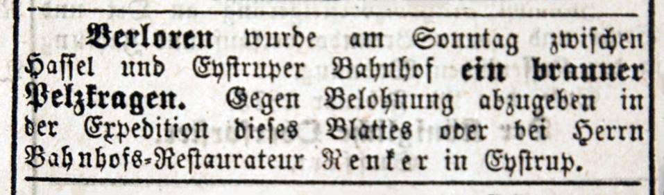 Hoyaer Wochenblatt vom 04.03.1873